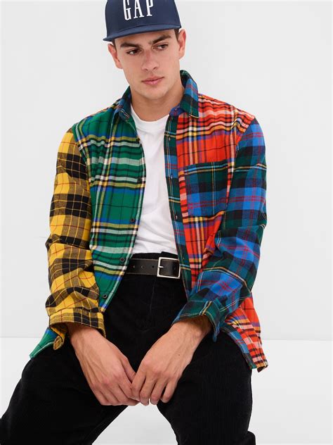 Givenchy Mixed Plaid Flannel Shirt 